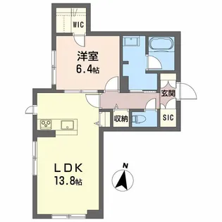 グランベレオ鷹匠【1階】の間取り