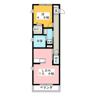 placido B棟【1階】の間取り