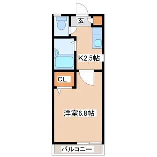 ヴェルデュール【1階】の間取り