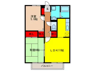 ピュアニス箕面【2階】の間取り