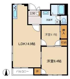 メゾン・ド・ミュゲ【2階】の間取り