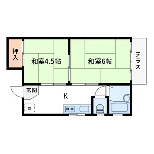 山本コーポ【1階】の間取り