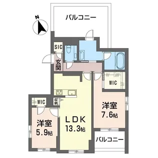 グランノワール【4階】の間取り