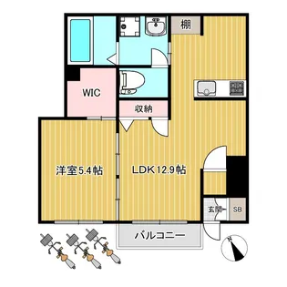 オルヴェラ【1階】の間取り