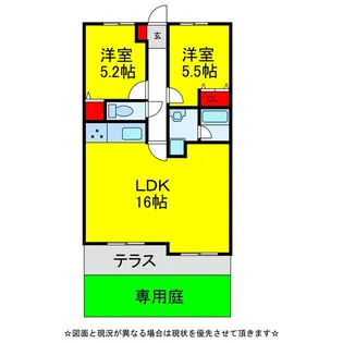 グレージュ和光成田壱番館【1階】の間取り