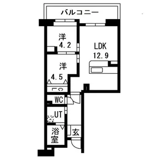 アクティ目黒駅前1号棟【8階】の間取り