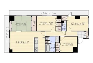 サーパス真砂本町201号室【2階】の間取り