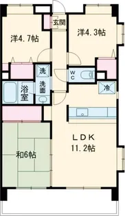 ライオンズマンション西国立第2【2階】の間取り