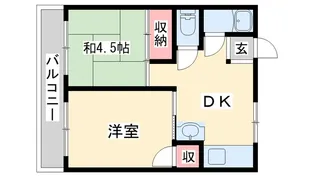鳥本マンション【2階】の間取り