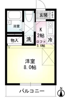 ヴェラハイツ井土ヶ谷B【2階】の間取り
