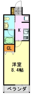 ウィルテラス千葉中央【8階】の間取り