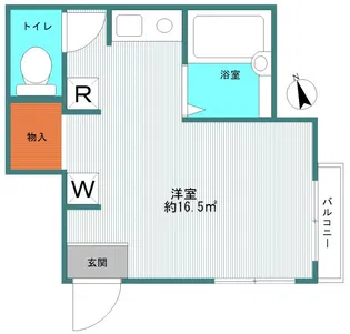 ドリームハウス熊野前【1階】の間取り