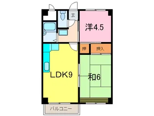 フラワー芦屋【5階】の間取り