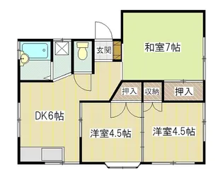 ハイツ唐沢3【2階】の間取り