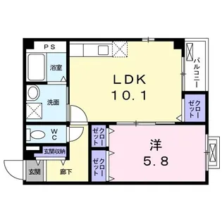 Le.佐女牛井【2階】の間取り