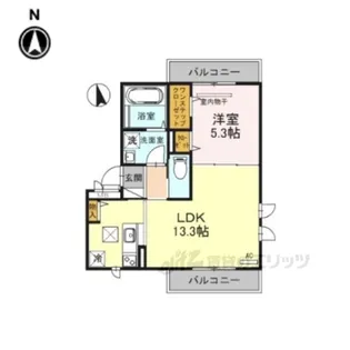 ルミエール【1階】の間取り