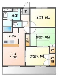 エメラルド・ノービレI【3階】の間取り