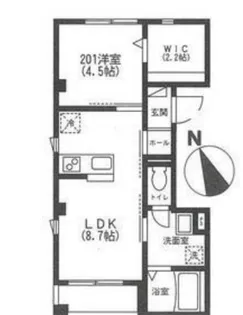 ラシーネ南阿佐ヶ谷【3階】の間取り