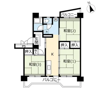 UR鳶尾【6階】の間取り