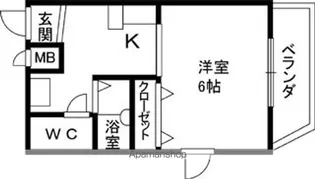 シャルマンフジ和歌山拾弐番館【2階】の間取り