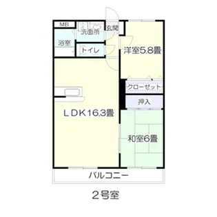 Hause.A.中倉【4階】の間取り