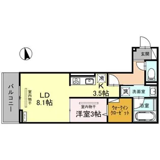 D-blanc【3階】の間取り