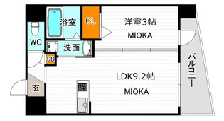 ケーアイコート南田辺【5階】の間取り