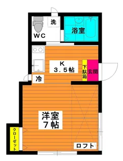 むつみ橋アベニュー【2階】の間取り