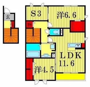 カーネリアン【2階】の間取り