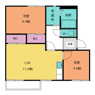 グリーンハウス C棟【2階】の間取り