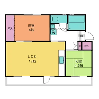 江南団地212棟【2階】の間取り