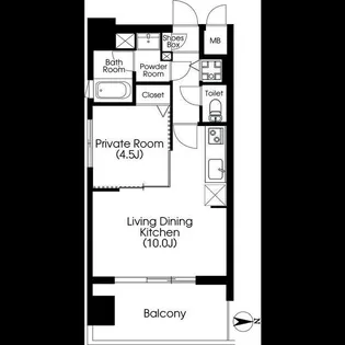 SK FUKUSHIMA GARDEN SUITE【6階】の間取り