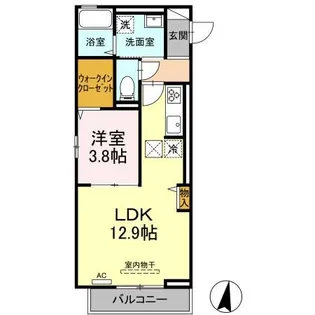 ロイヤルステージ浜乃木【1階】の間取り