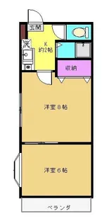 スカイパーク喜多【2階】の間取り