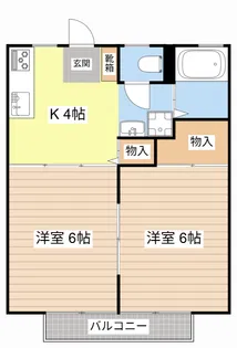 サンシティ沖 A【2階】の間取り