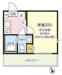 SEA SOUTH寺前【2階】の間取り