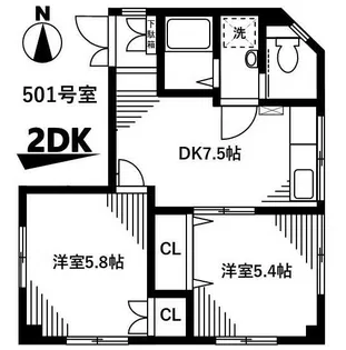 塚本ビル【5階】の間取り