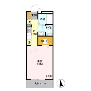 コンフォート東小金井【1階】の間取り