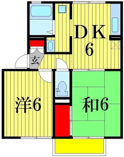 ロイヤルコートA【2階】の間取り