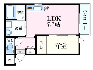 セブンプロート草津東【1階】の間取り