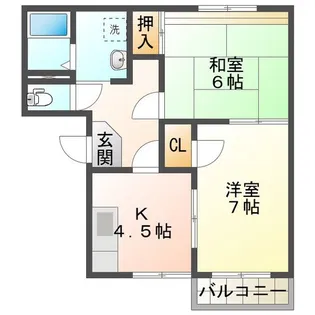 アメニティ佃C棟【2階】の間取り