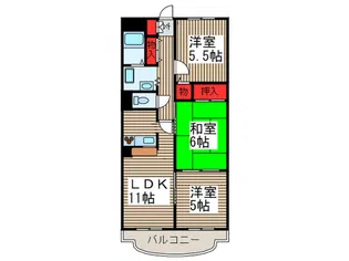 Iファミール【5階】の間取り