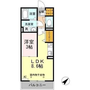 グランボア B【2階】の間取り