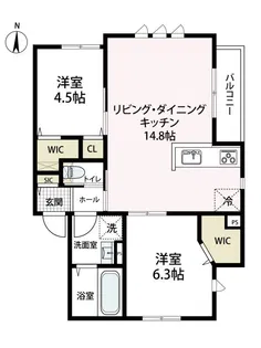 エヌライズ【1階】の間取り