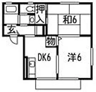 2DKの間取り画像