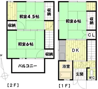 浅田メゾネット【1階】の間取り