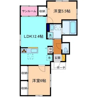 アンビシオン ベガII【1階】の間取り