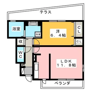 ガーデンハウスC【1階】の間取り