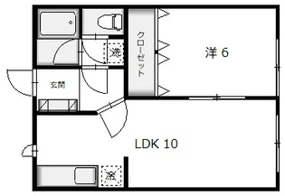 グリーンハイツ八甲【1階】の間取り