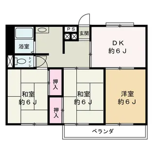 コーポ斉藤 B【2階】の間取り